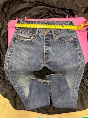 Levi's Women's Distressed Blue Boyfriend Jeans